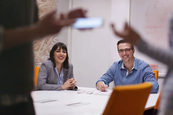 Business Team Meeting Modern Office Building — Stock Photo, Image