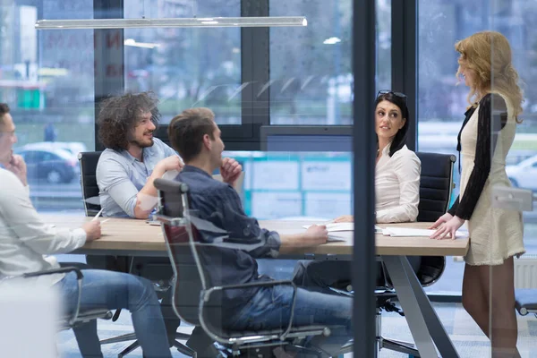 Startup Business Team Having Meeting Modern Office — Stock Photo, Image