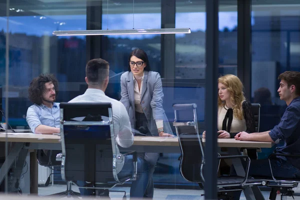 Startup Business Team Heeft Een Vergadering Modern Kantoor — Stockfoto
