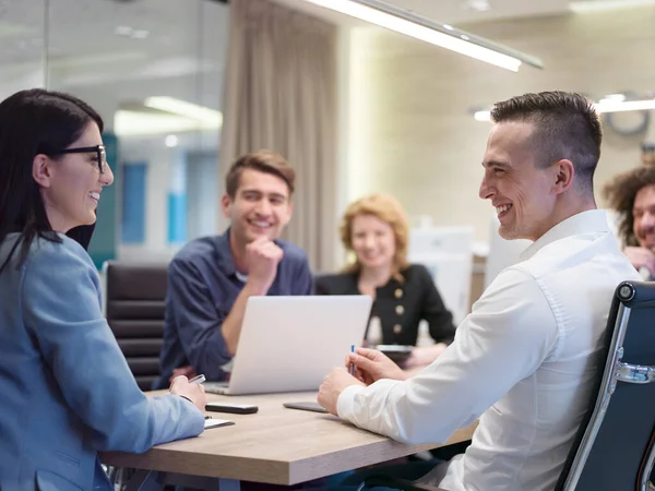 Startup Business Team Meeting Modern Office Building — Stock Photo, Image