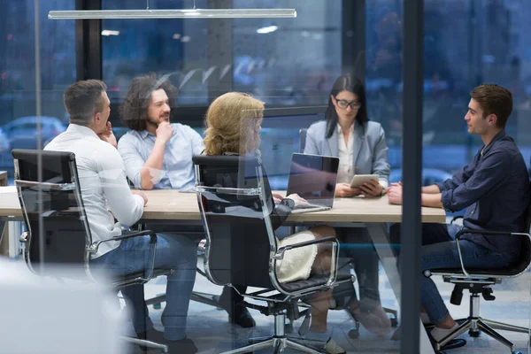 Startup Business Team Meeting Modern Office Building — Stock Photo, Image