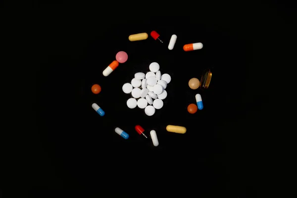 Έννοια Της Υγειονομικής Περίθαλψης Φαρμακευτικά Χάπια — Φωτογραφία Αρχείου