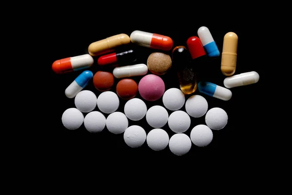Δόση Χαπιών Φαρμακευτική Αγωγή Ιατρική Περίθαλψη Έννοια — Φωτογραφία Αρχείου