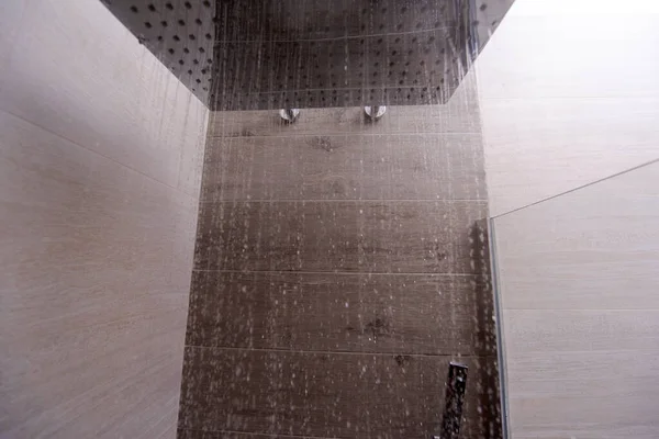 Moderní Elegantní Nerezová Sprcha — Stock fotografie