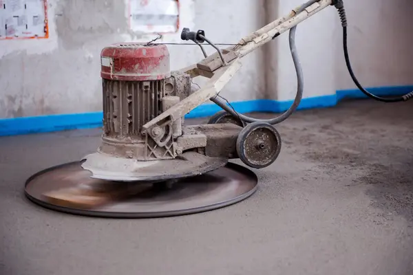 Professionele Machine Voor Het Uitvoeren Polijsten Van Zand Cement Dekvloer — Stockfoto