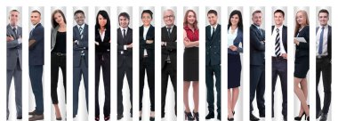 Tam gelişim. modern başarılı iş insanları.