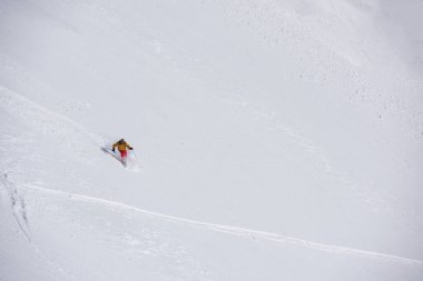 derin toz karda Kayak freeride kayakçı