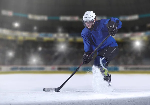 Jugador Hockey Sobre Hielo Acción — Foto de Stock