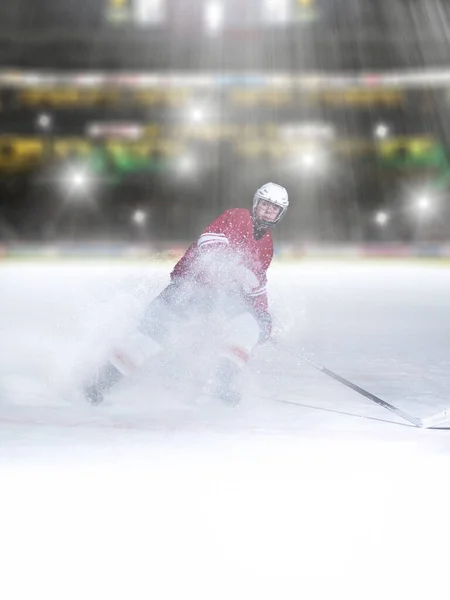 Buz Hokeyi Oyuncusu Başında — Stok fotoğraf