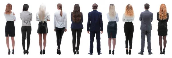 Rear View Group Young Business People Looking Forward — Stock Photo, Image