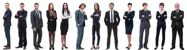 Група Успішних Бізнесменів Ізольовані Білому — стокове фото