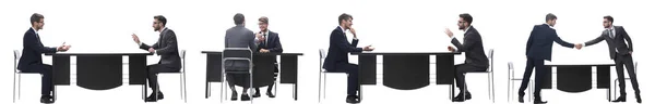 Zwei Geschäftsleute Sitzen Schreibtisch — Stockfoto
