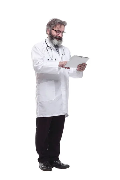 Läkare Terapeut Pekar Formuläret Urklipp — Stockfoto