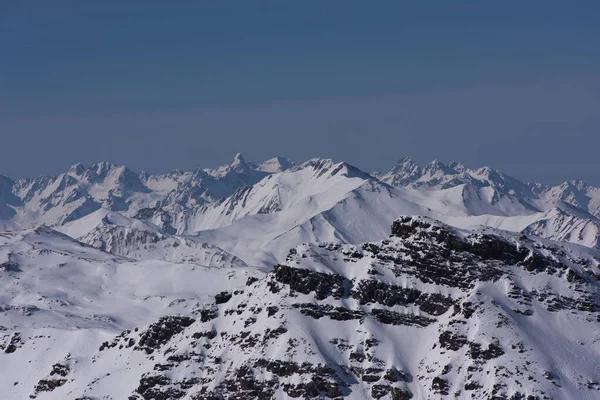 Piękny Krajobraz Gór Zimie — Zdjęcie stockowe