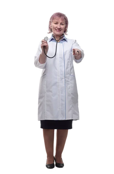 Paramédico Femenino Experimentado Está Listo Para Trabajar — Foto de Stock