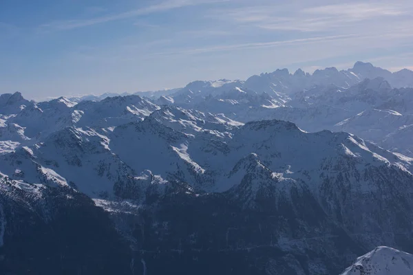 Piękny Krajobraz Gór Zimie — Zdjęcie stockowe