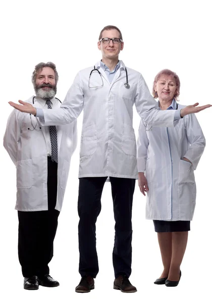 Bir Grup Farklı Tıp Uzmanları Bir Beyaz Üzerinde Izole — Stok fotoğraf