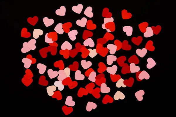 Valentijnsdag Achtergrond Met Roze Rood Hart — Stockfoto