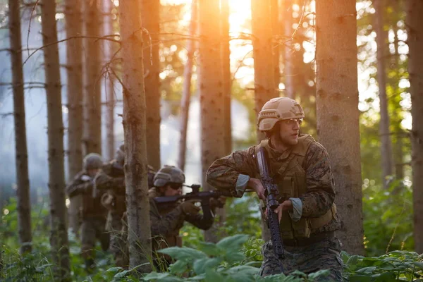 Modern Krigföring Soldater Trupp Strid — Stockfoto