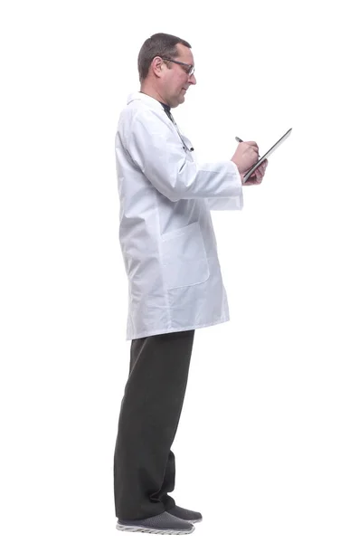 Doctor Writes His Recommendations Clipboard — Stock Photo, Image
