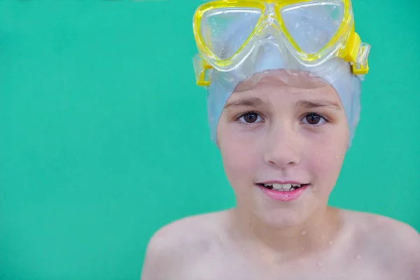 수영장에 어린이 초상화 — 스톡 사진