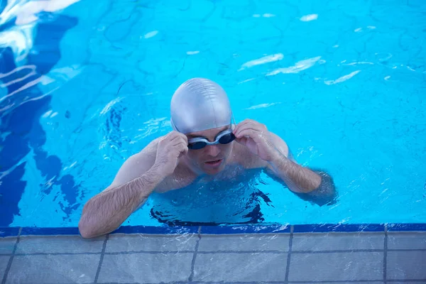 Swimmer Exercise Indoor Swimming Pool — Stock Photo, Image