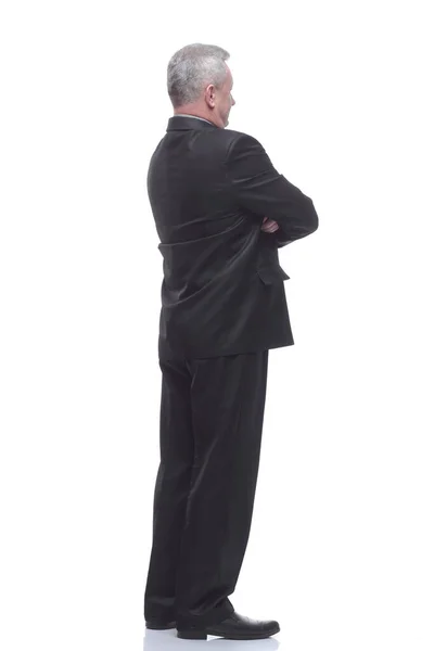 Side View Portrait Businessman Isolated White Background — Fotografia de Stock
