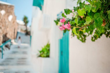 Typical blue door at Greece, Mykonos