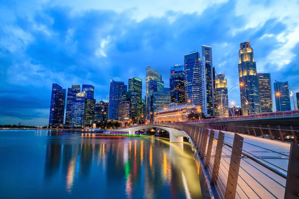 Landskap Skyline Singapore Finansdistrikt — Stockfoto