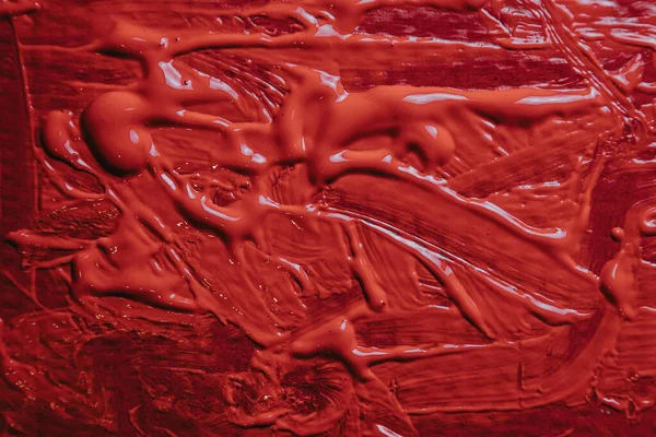 Fondo Colorido Pintura Acrílica Gotas Textura Color Rojo Saturado Espacio — Foto de Stock