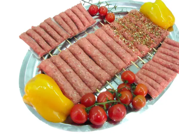 Frischfleisch Hintergrund Nahaufnahme — Stockfoto