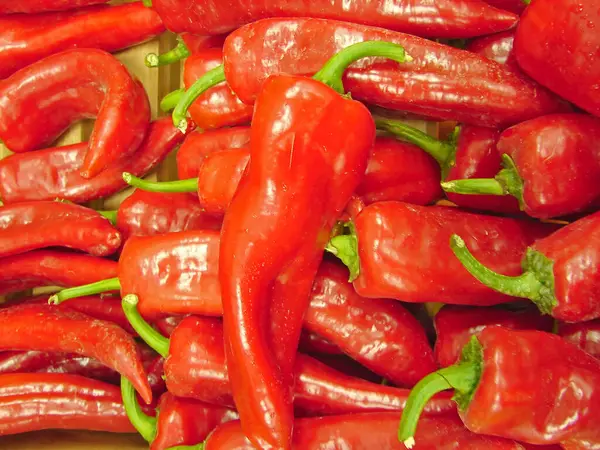 Červená Horká Chilli Paprika Jako Pozadí — Stock fotografie