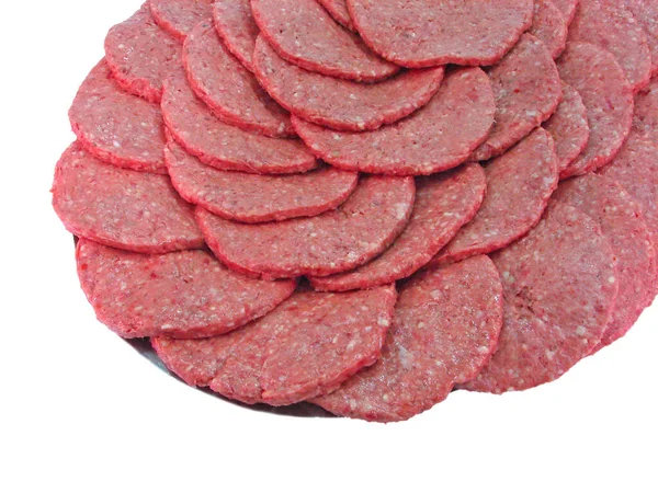 Świeże Mięso Mielone Hamburgera — Zdjęcie stockowe