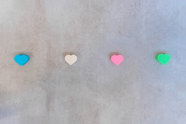 Hearts Cement Background Hearts — Fotografia de Stock