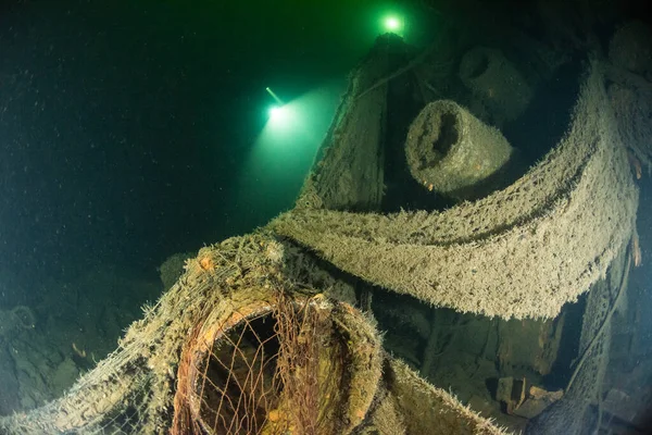 Призрачные Сети Обломках Балтийского Моря — стоковое фото