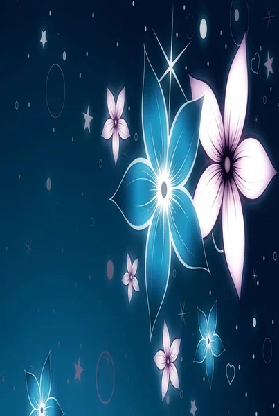 Trendiga Blommor Bakgrunder Illustration För Omslag Tapeter Vykort — Stockfoto