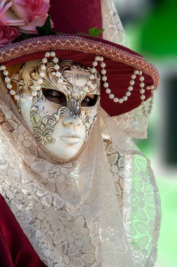 Venedik festivali maske manzarası 