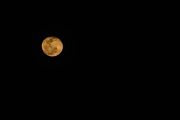 Lua Cheia Bonita Céu Noturno — Fotografia de Stock