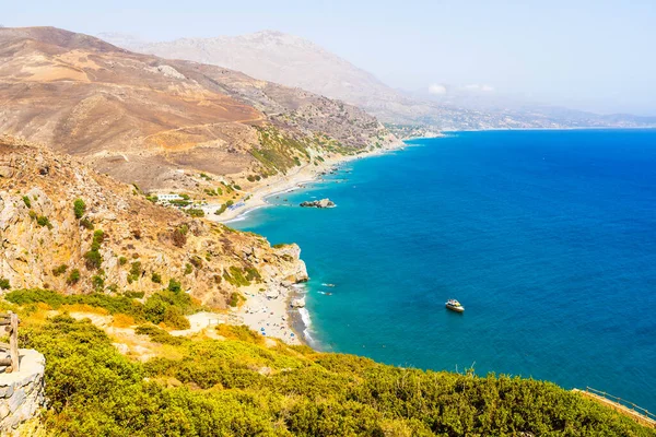 Amazing Beaches Greece Series Preveli Crete — Fotografia de Stock