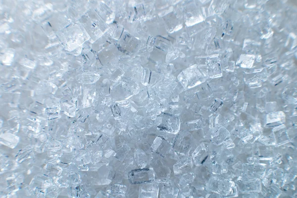 Extreme Makrozuckerkristalle Abstrakter Zucker Hintergrund Nahaufnahme Geringer Schärfentiefe — Stockfoto