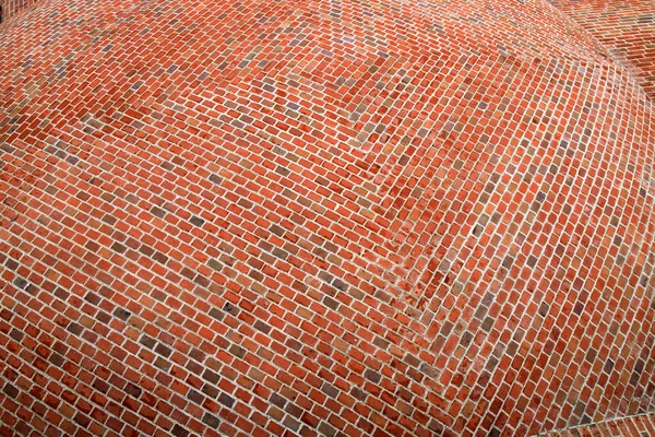 Fragment Der Oberfläche Eines Kugelförmigen Roten Ziegeldachs — Stockfoto