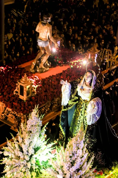 耶稣在西班牙埃尔希举行的圣周游行 — 图库照片