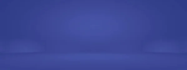 Abstract Smooth Azul Escuro Com Vinheta Preta Studio Bem Uso — Fotografia de Stock