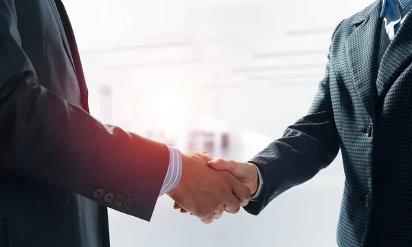 Close Handshake Businessmen — Stock Photo, Image