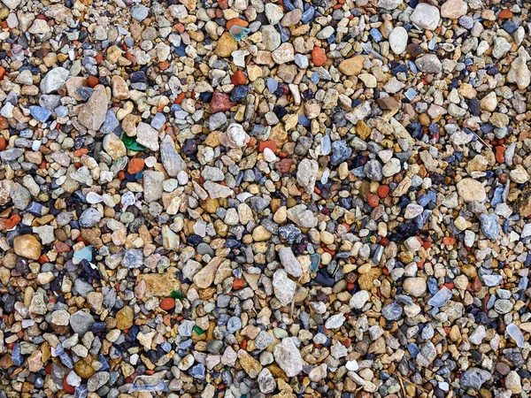 彩石卵石海滩紧贴纹理背景 — 图库照片