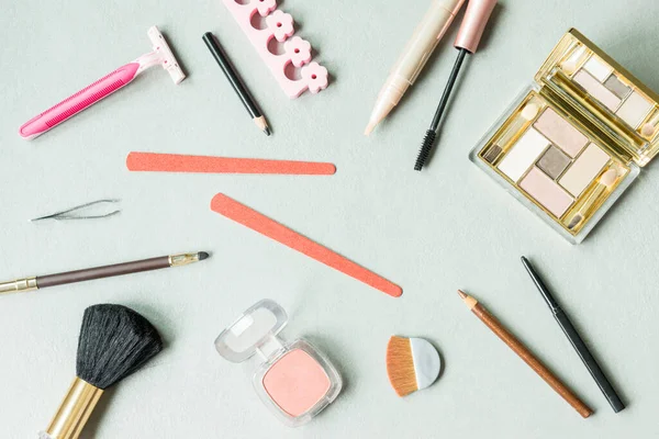 Kosmetische Beauty Tools Hautnah — Stockfoto