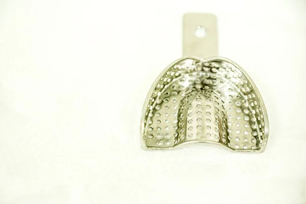 Molde Metal Para Impresión Dental — Foto de Stock