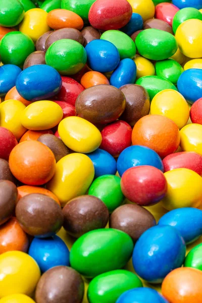 Colored Crunchy Chocolate Balls Occupying Entire Image — Stock Photo, Image