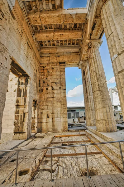 Propylaea Entrance Acropolis Athens — Stock Photo, Image