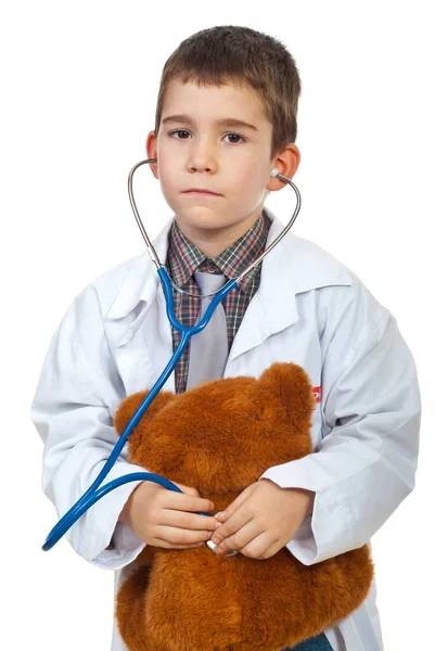 Future Doctor Boy Examination — Stock Photo, Image